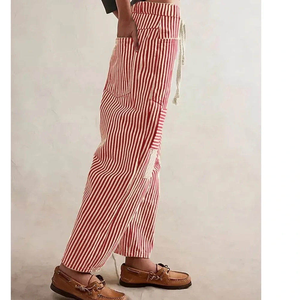 3  left ! SALE ! boho striped barrel jeans - Picture 2 of 5